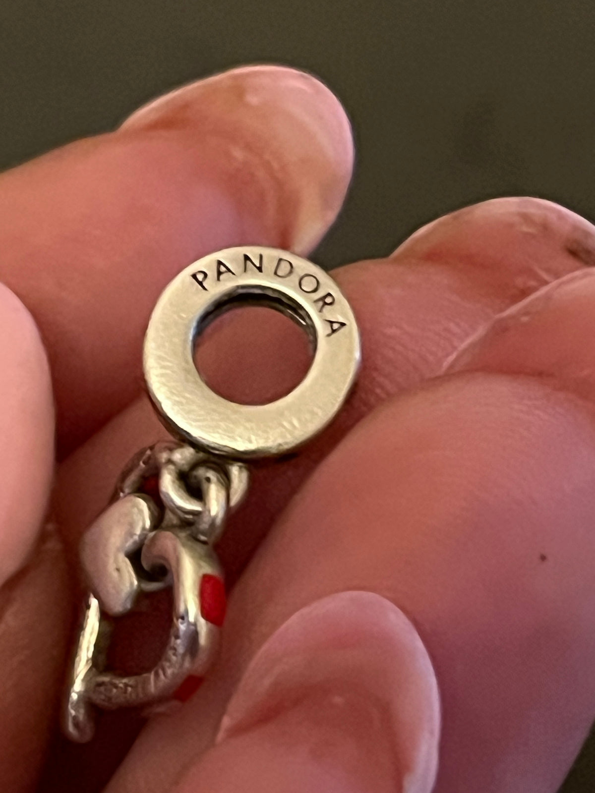 Pandora candy cane charm