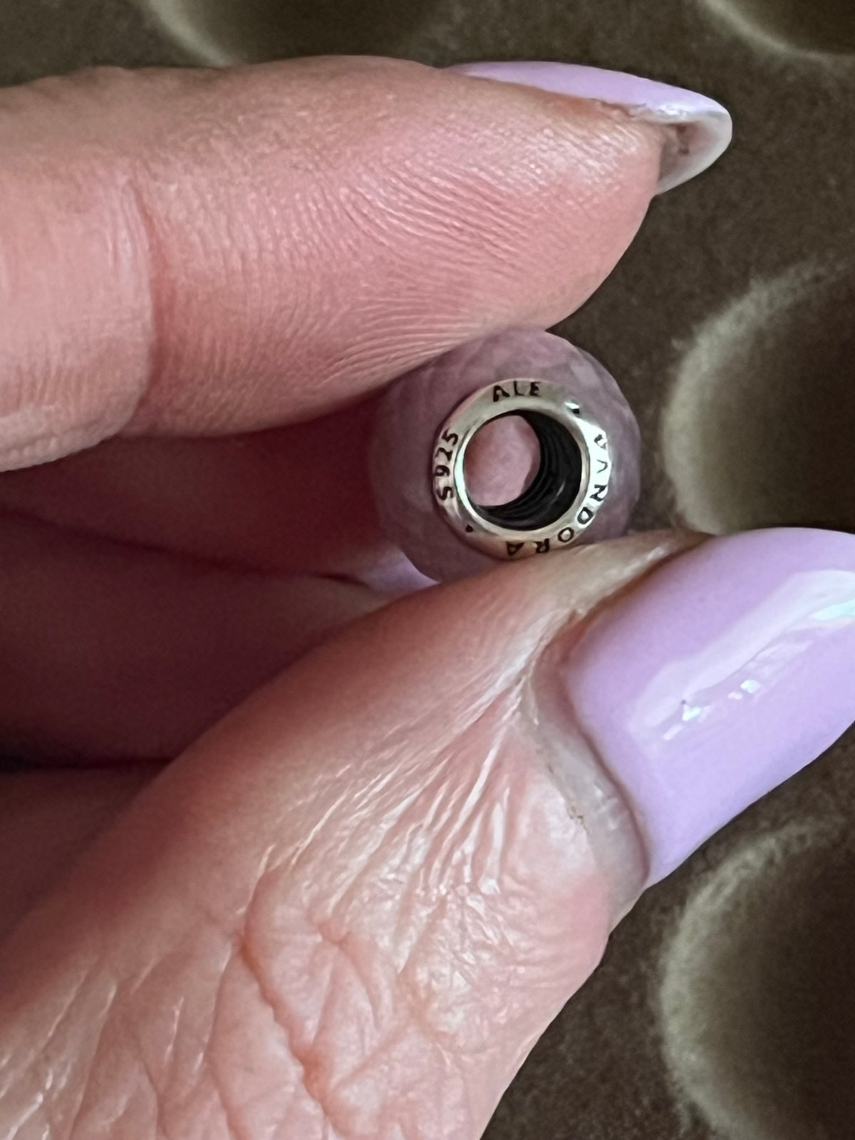 Pandora pink facet charm