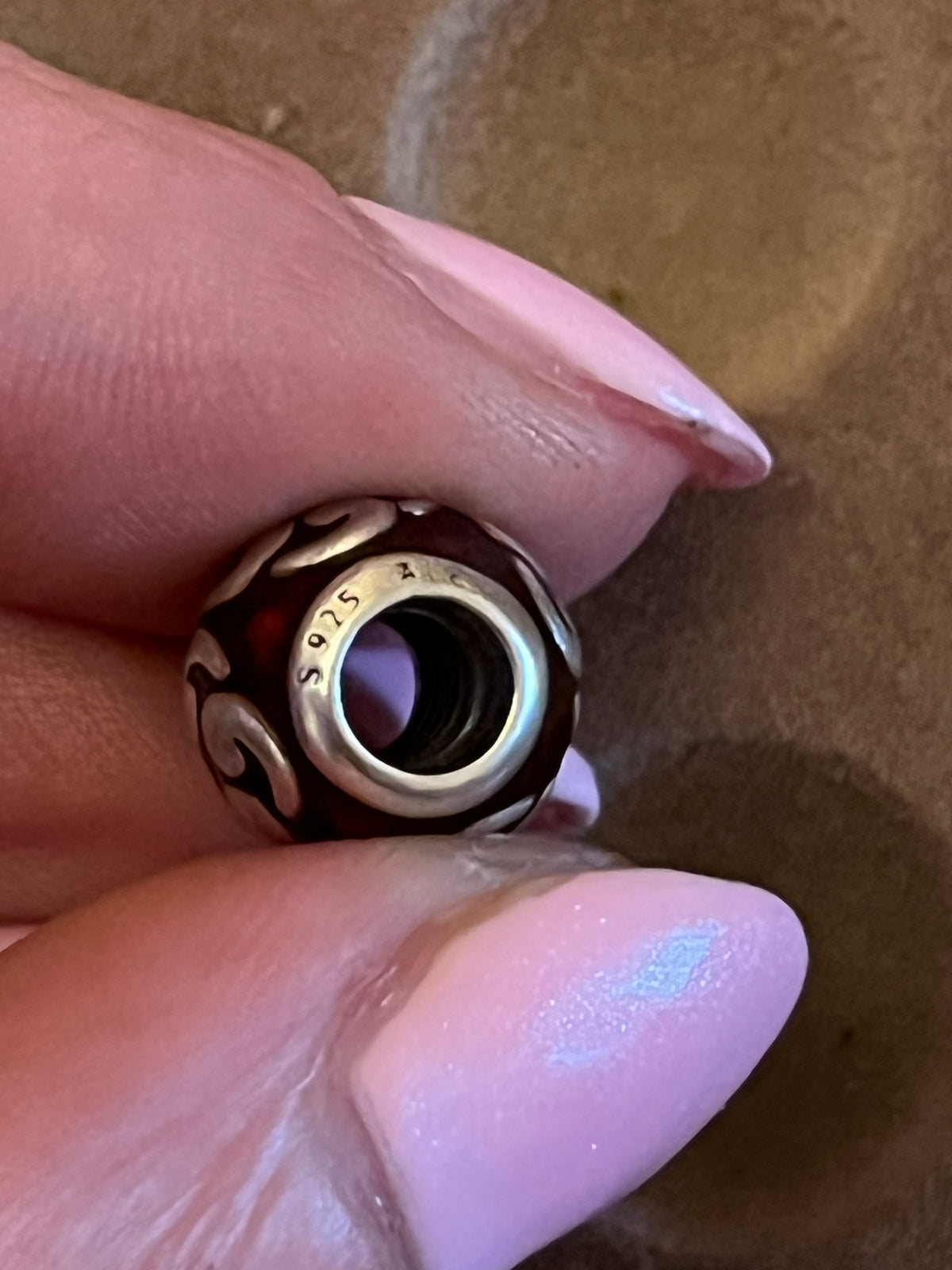 Pandora red flower charm
