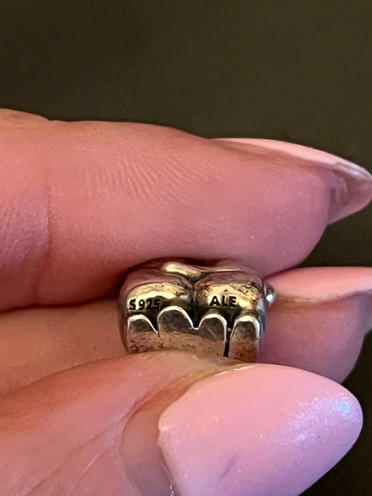 Pandora two tone hugging teddies charm