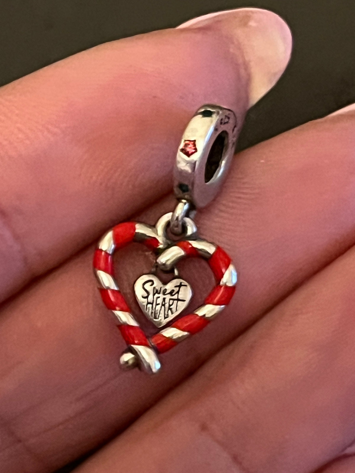 Pandora candy cane charm
