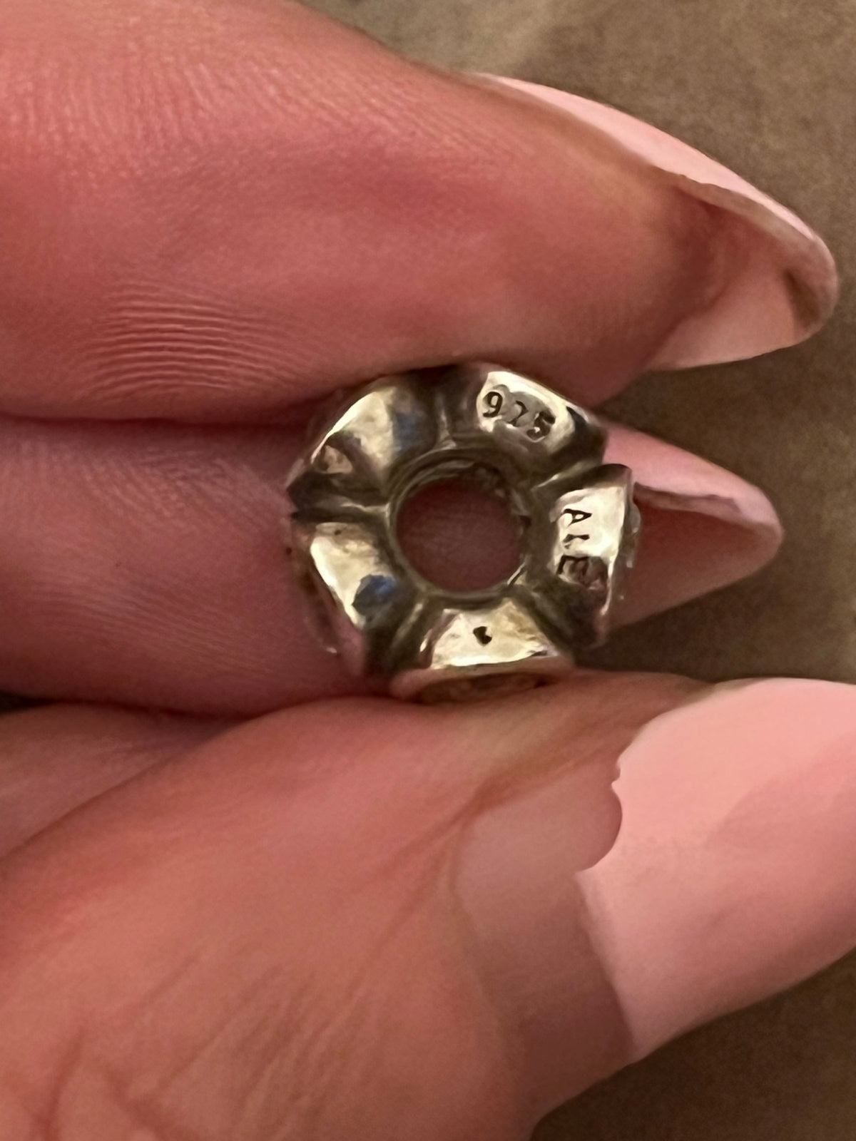 Pandora clear gemstone spacer charm
