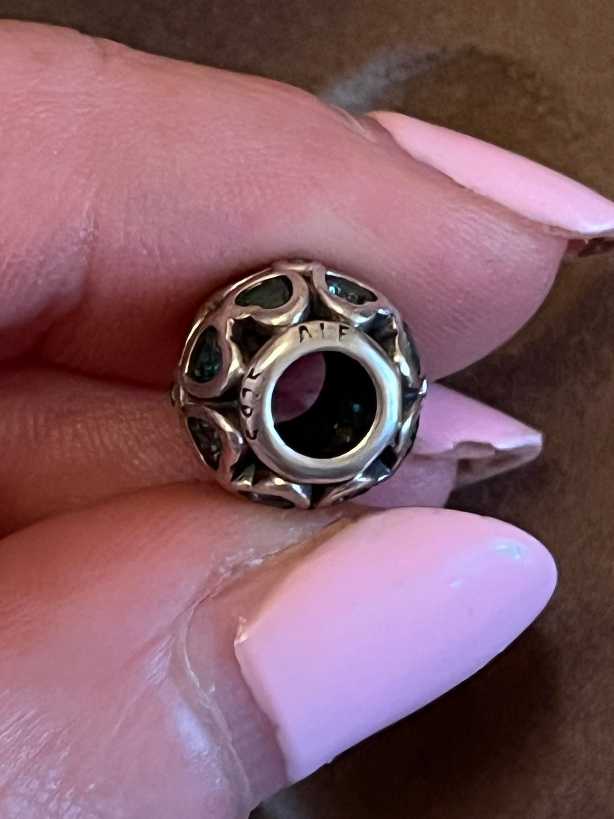 Pandora green lucky clover charm