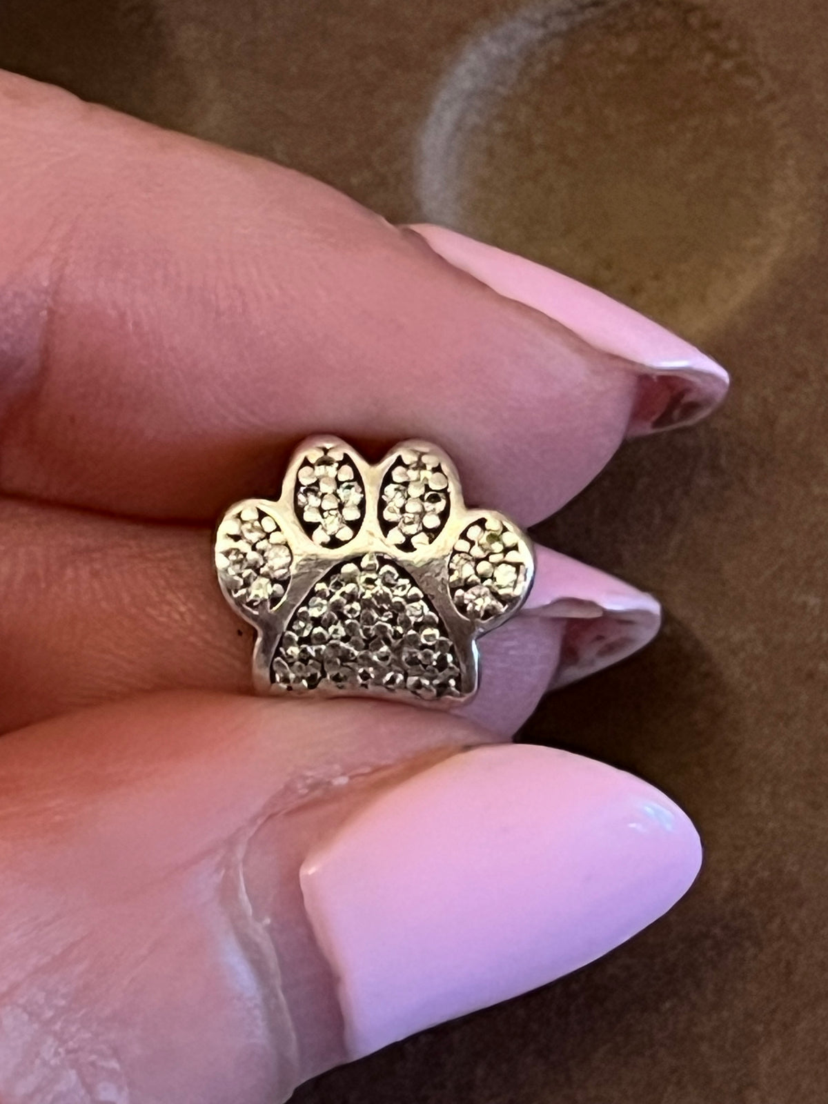 Pandora paved paw print charm