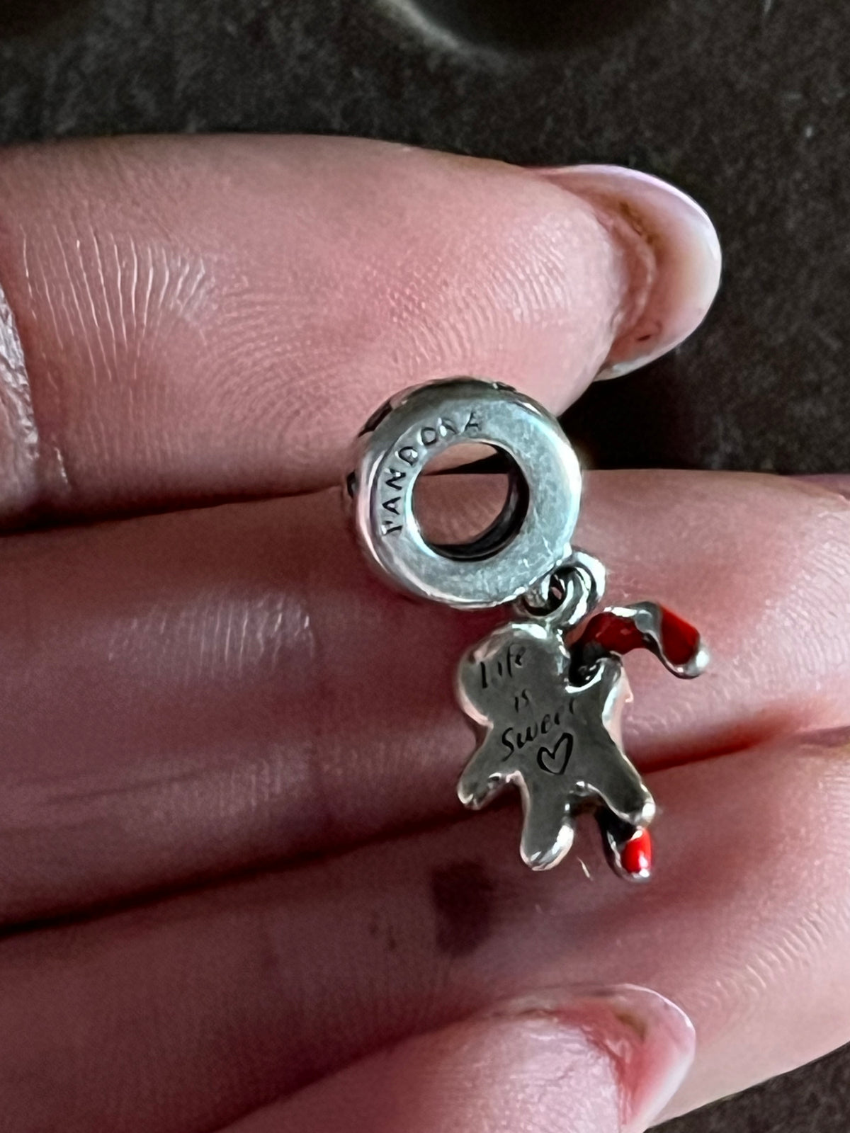 Pandora gingerbread man charm