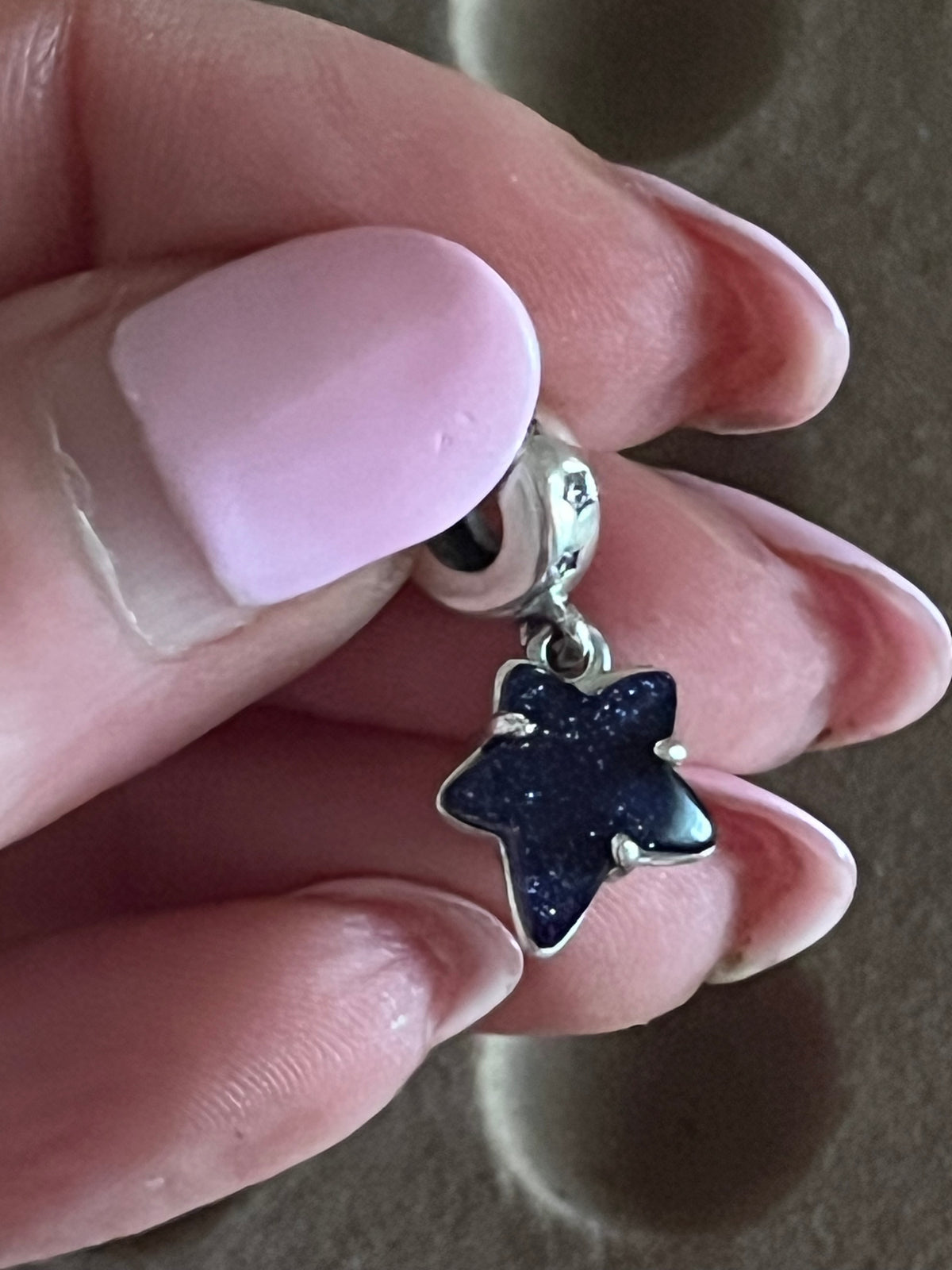 Pandora midnight blue star dangle charm