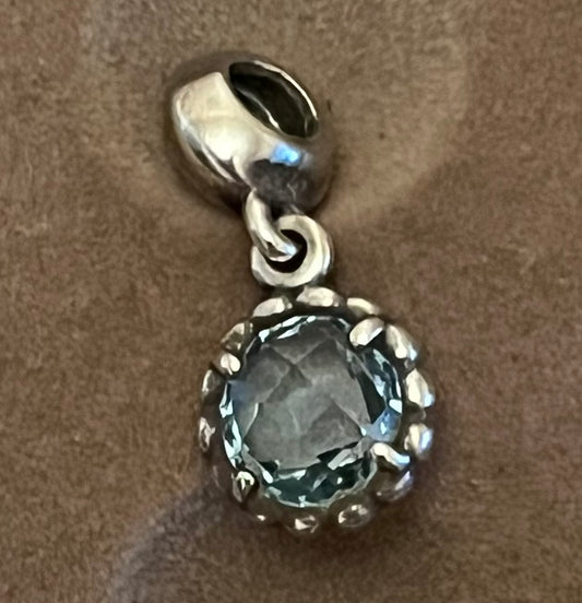 Pandora blue murano dangle charm