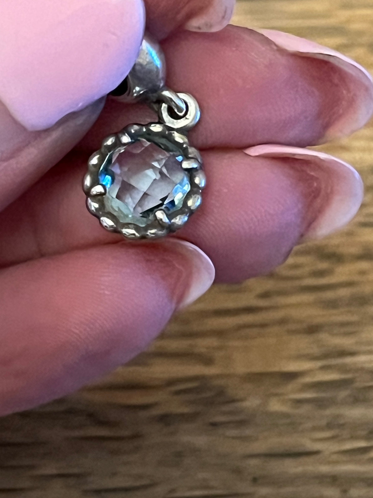 Pandora blue murano dangle charm