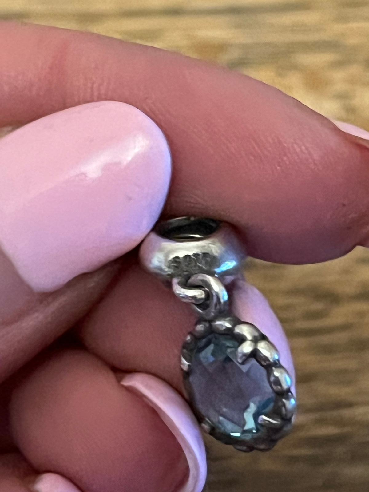 Pandora blue murano dangle charm