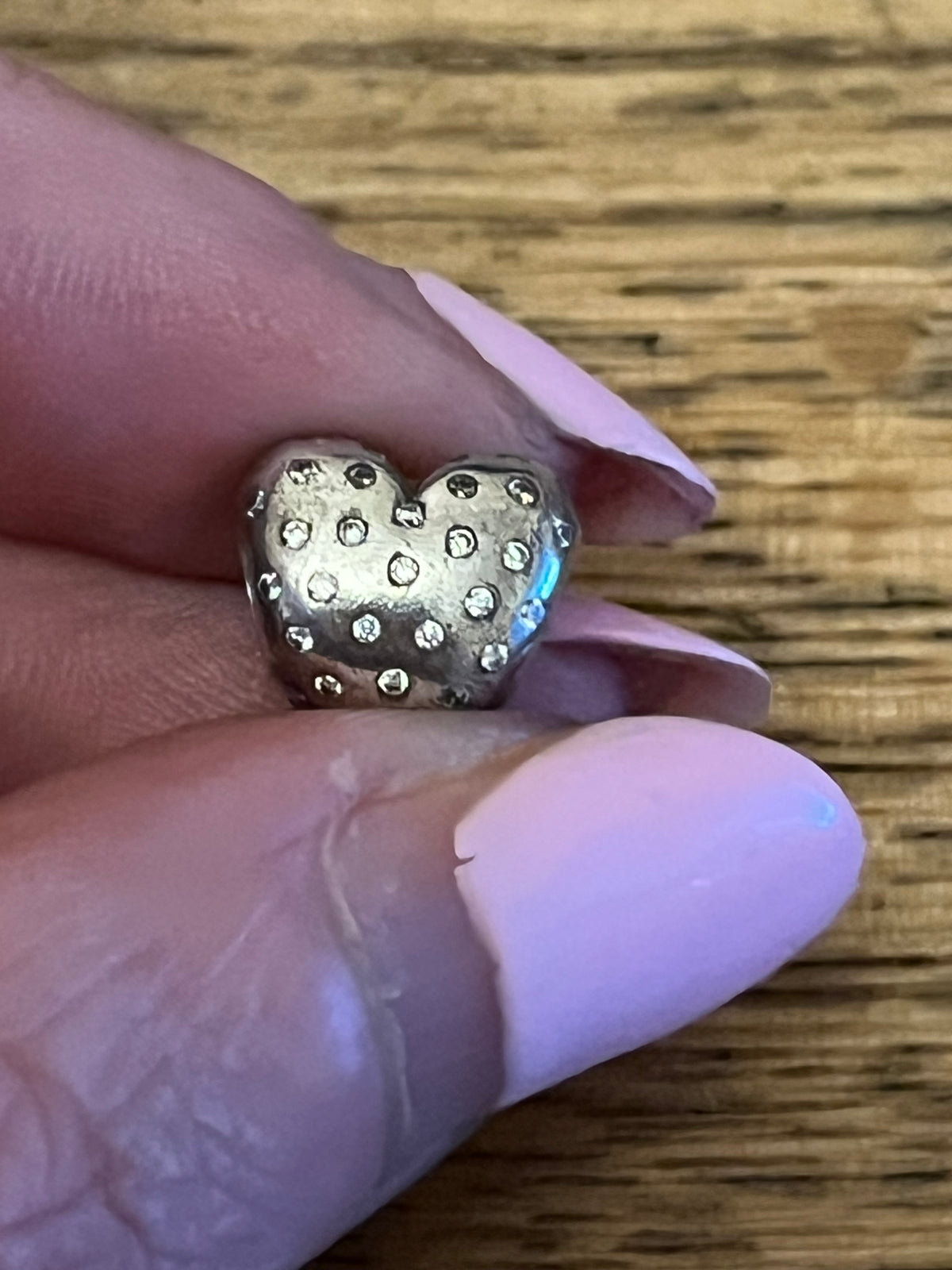 Pandora shimmer heart charm