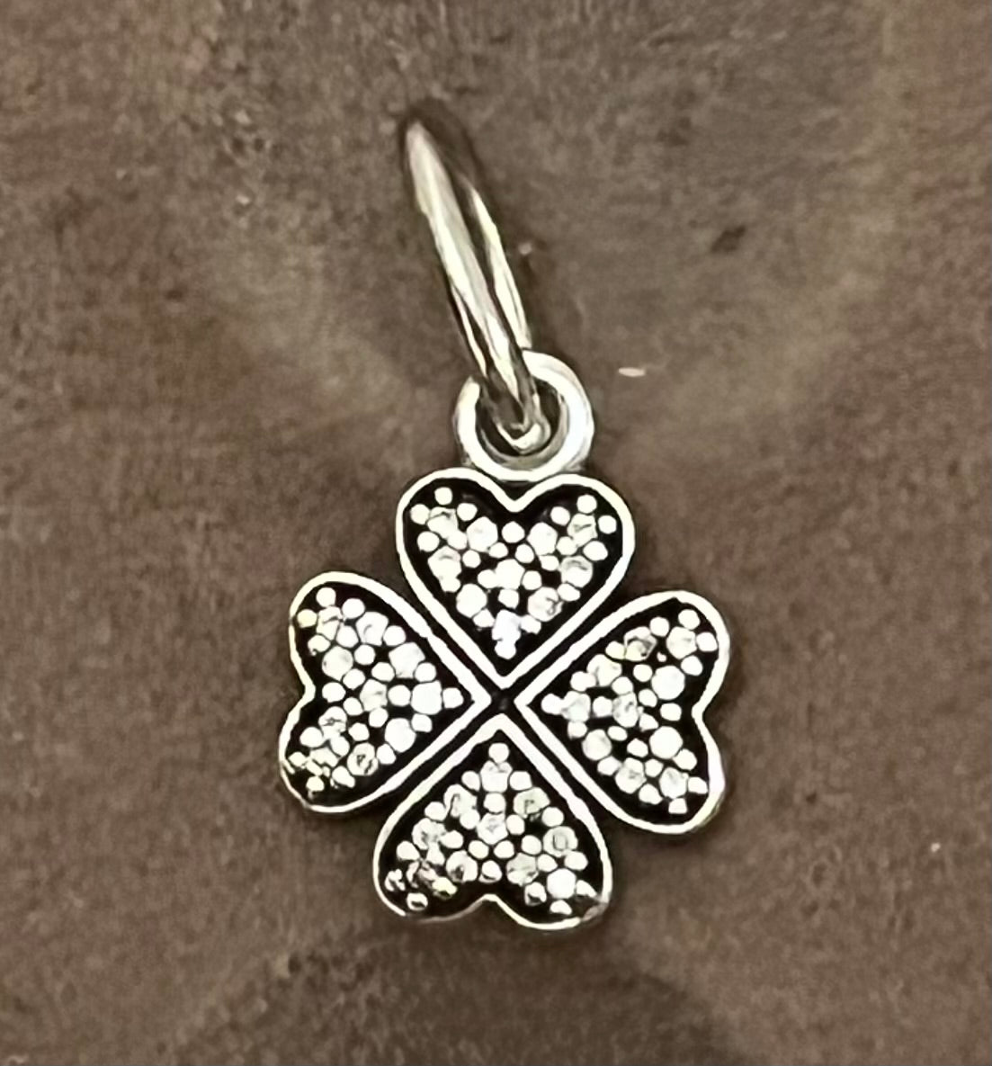 Pandora lucky paved clover charm