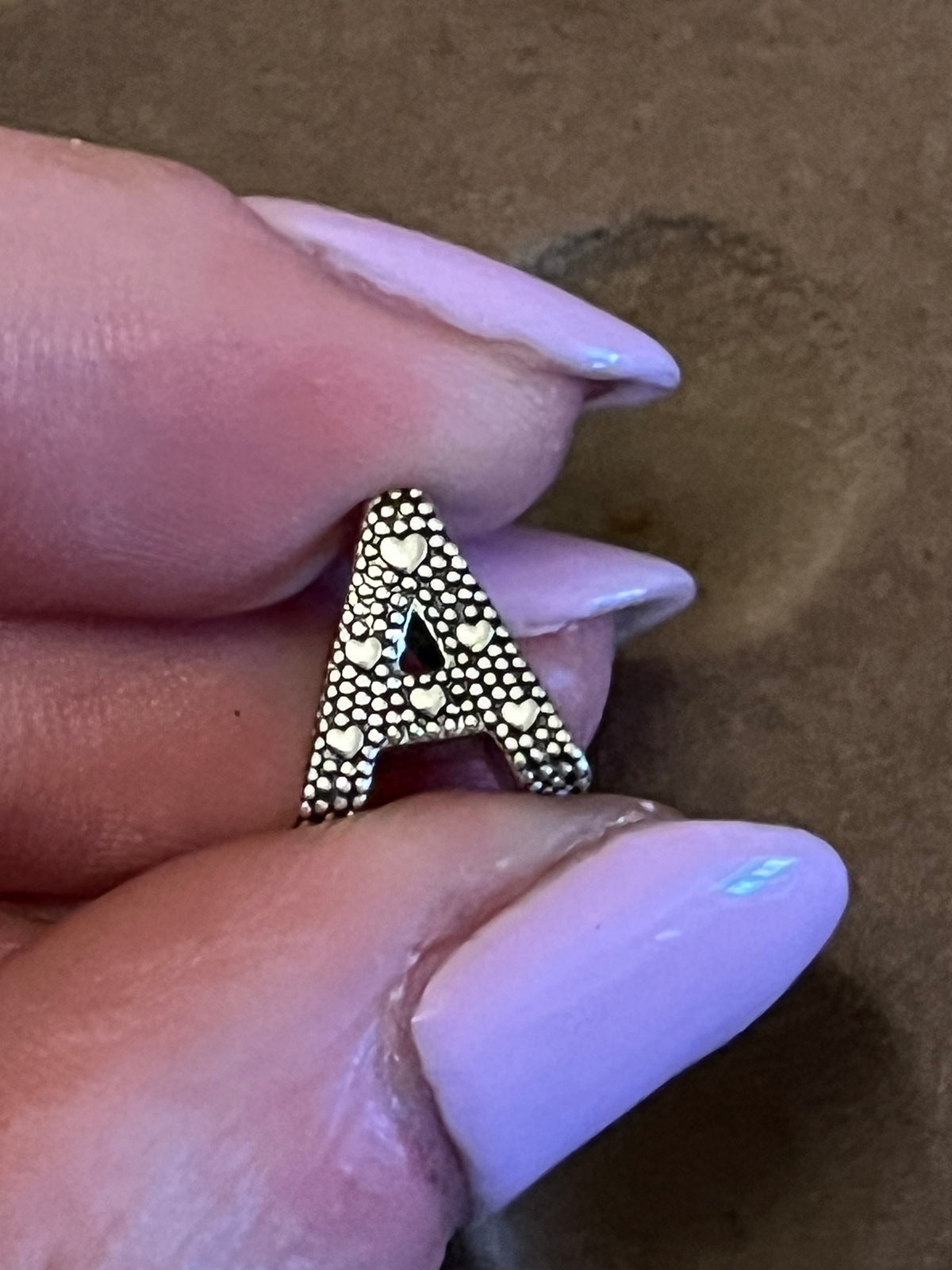 Pandora letter A charm