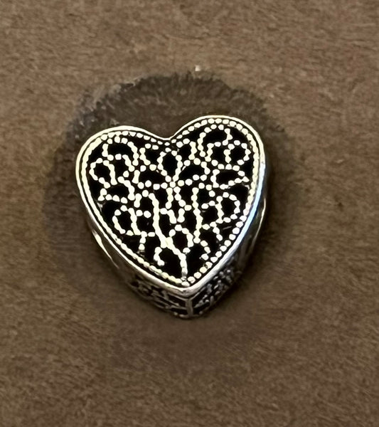 Pandora filigree heart charm