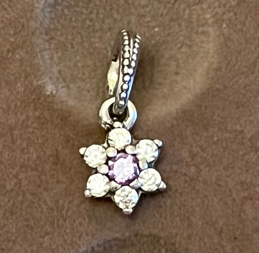 Pandora forget me not flower dangle charm