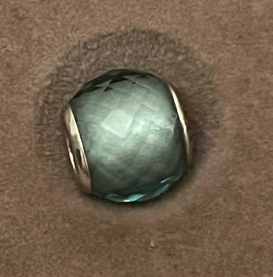 Pandora green facet charm
