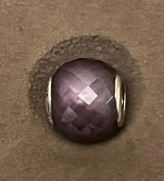 Pandora purple facet charm
