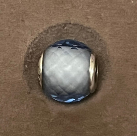 Pandora blue facet charm