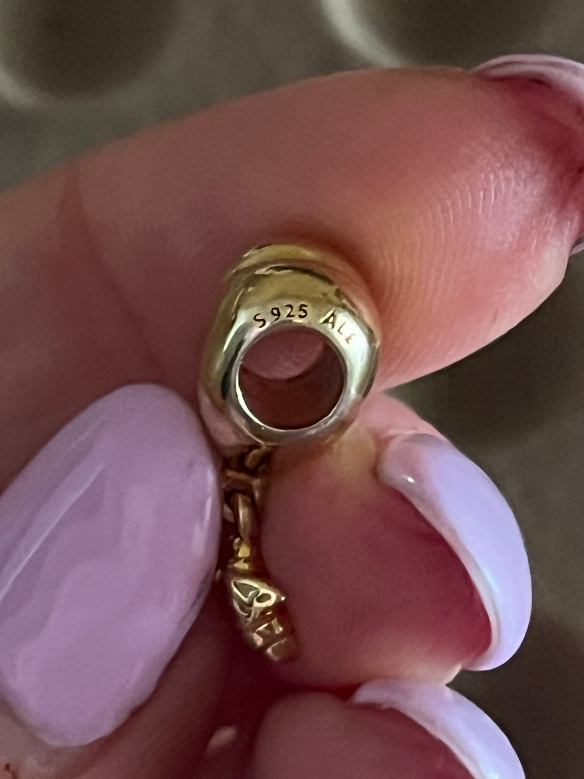Pandora high shine gold bee heart charm