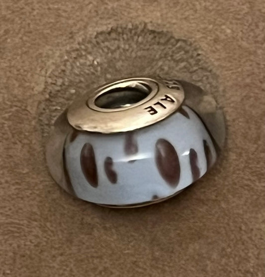 Pandora rare blue python murano charm