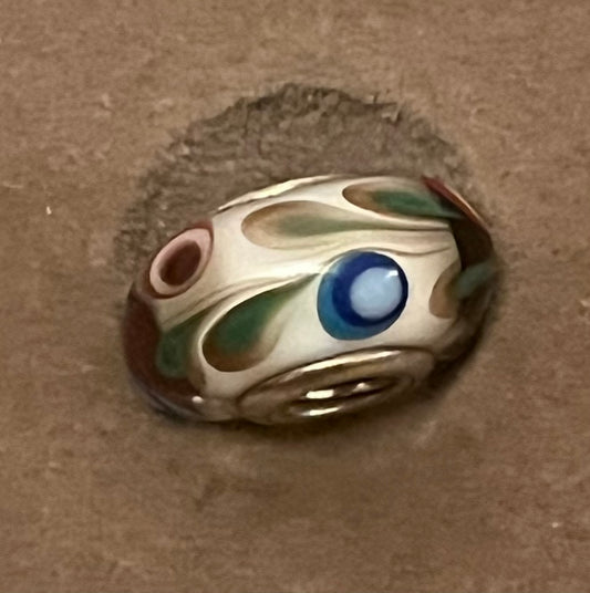 Pandora rare peacock murano charm