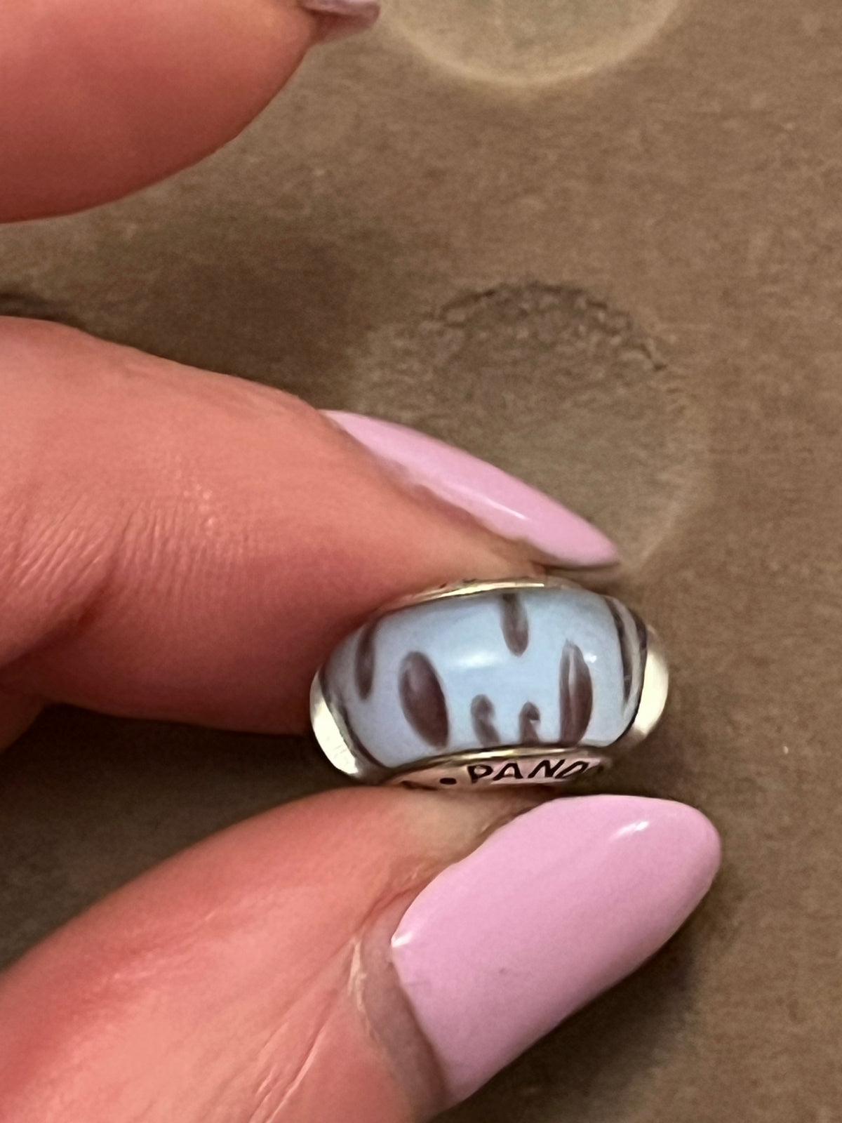 Pandora rare blue python murano charm